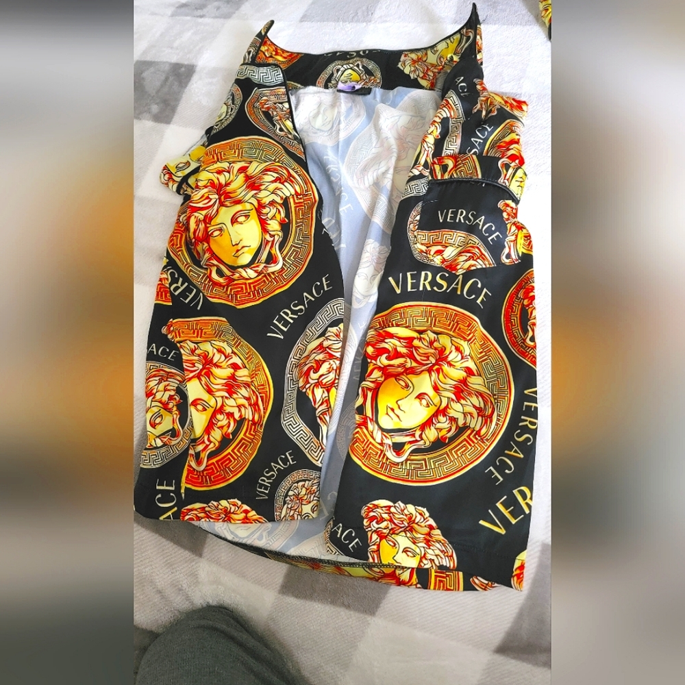 Versace Luxury Kids Pajamas Short Sleeve Shirt And Shorts